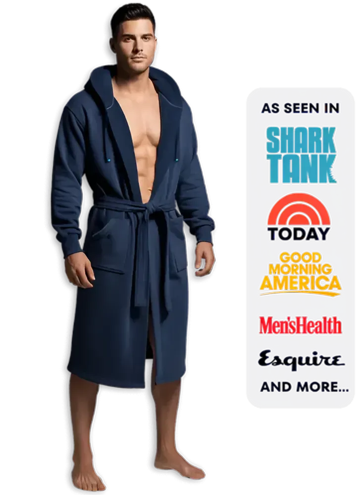 the duderobe luxury hooded bathrobe